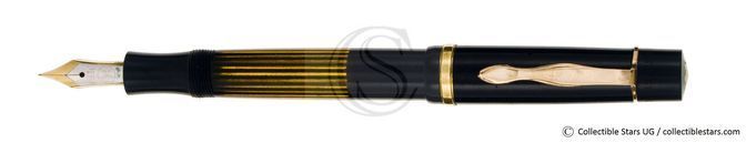 Montblanc Meisterstück no.134 piston filler black long striped inkwindow